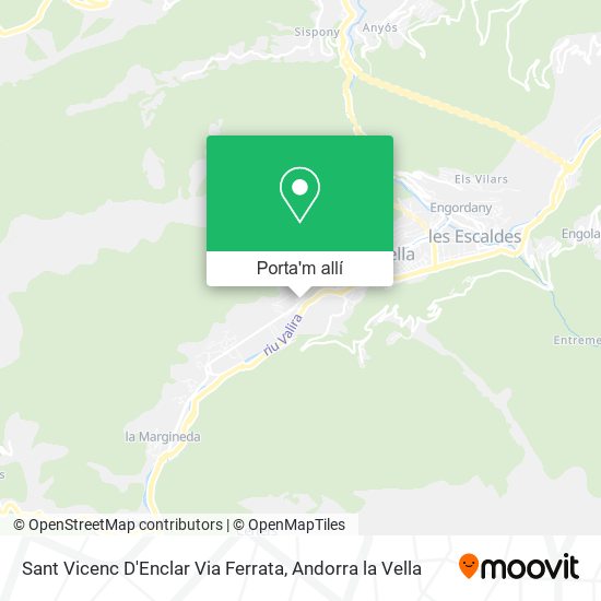 mapa Sant Vicenc D'Enclar Via Ferrata