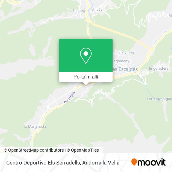 mapa Centro Deportivo Els Serradells