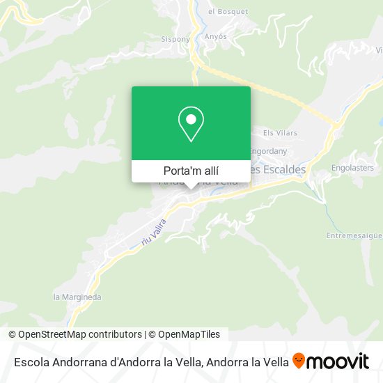 mapa Escola Andorrana d'Andorra la Vella