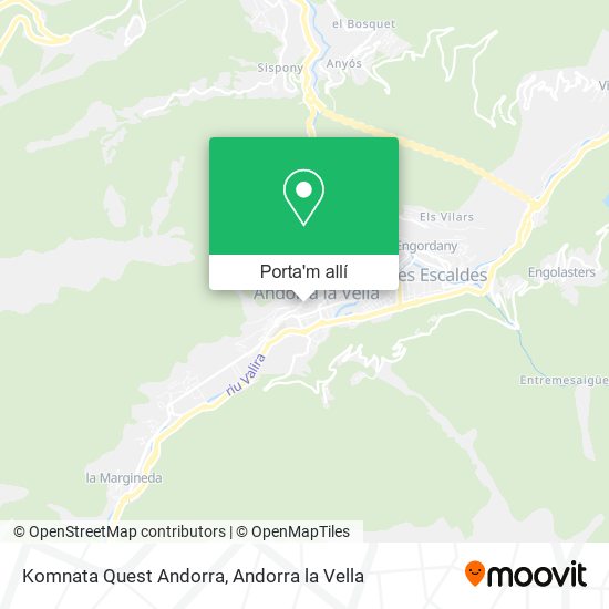 mapa Komnata Quest Andorra