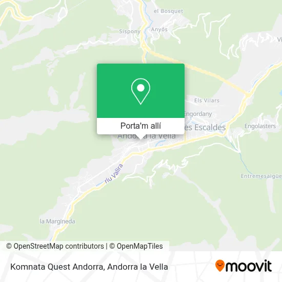 mapa Komnata Quest Andorra