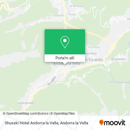 mapa Shusski Hotel Andorra la Vella