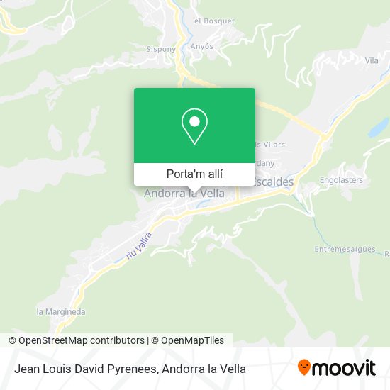 mapa Jean Louis David Pyrenees