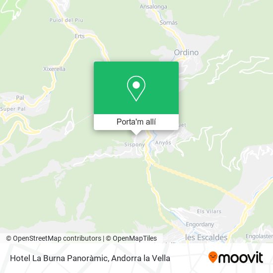 mapa Hotel La Burna Panoràmic