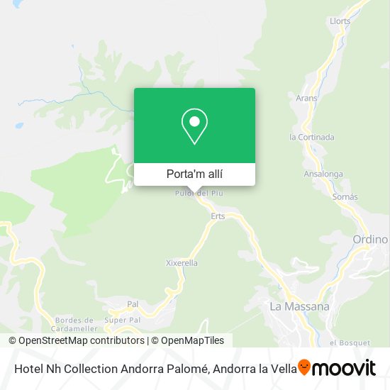 mapa Hotel Nh Collection Andorra Palomé