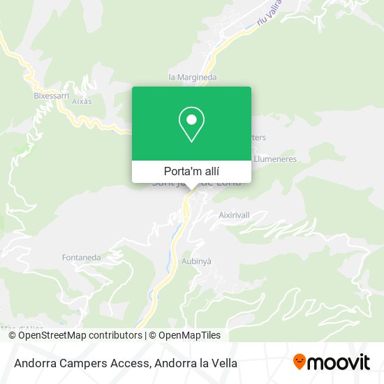 mapa Andorra Campers Access