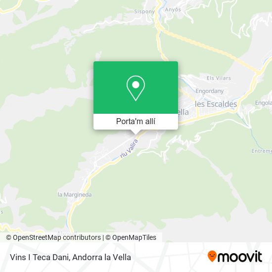 mapa Vins I Teca Dani