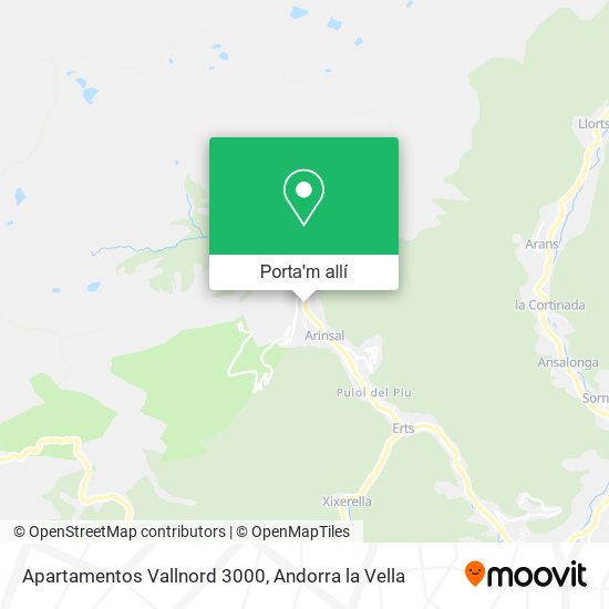 mapa Apartamentos Vallnord 3000
