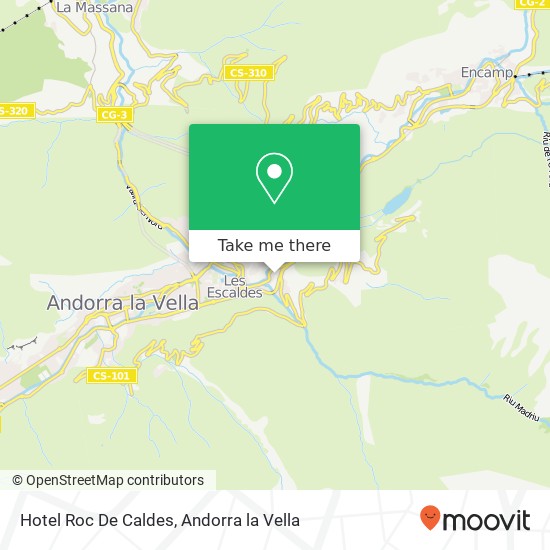 mapa Hotel Roc De Caldes