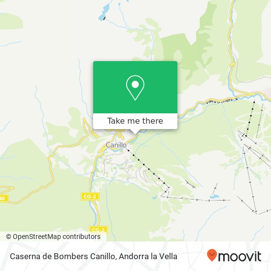 mapa Caserna de Bombers Canillo