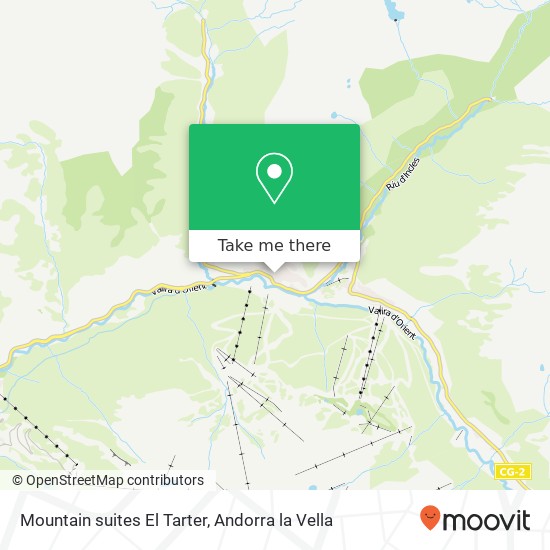 mapa Mountain suites El Tarter