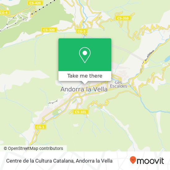 mapa Centre de la Cultura Catalana