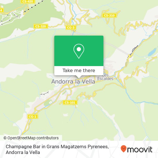 mapa Champagne Bar in Grans Magatzems Pyrenees