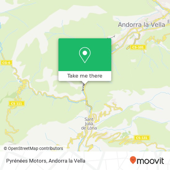 mapa Pyrénées Motors