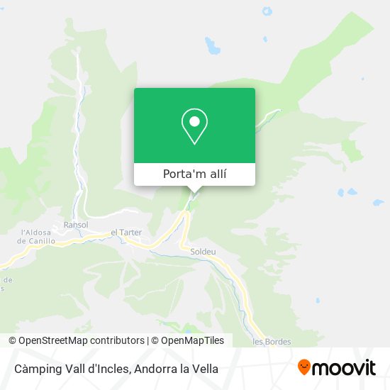 mapa Càmping Vall d'Incles