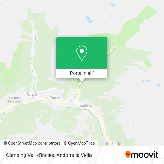 mapa Càmping Vall d'Incles