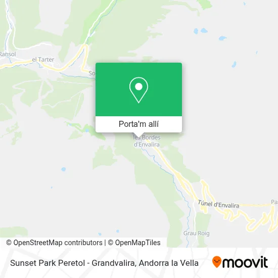 mapa Sunset Park Peretol - Grandvalira