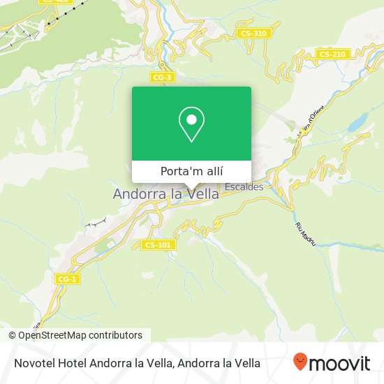 mapa Novotel Hotel Andorra la Vella
