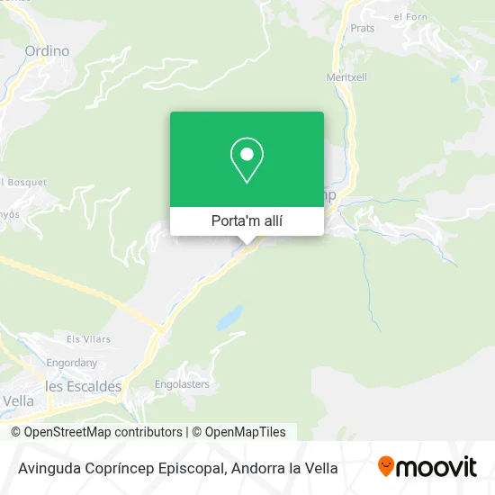 mapa Avinguda Copríncep Episcopal