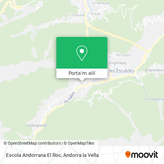 mapa Escola Andorrana El Roc