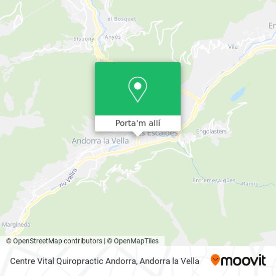 mapa Centre Vital Quiropractic Andorra