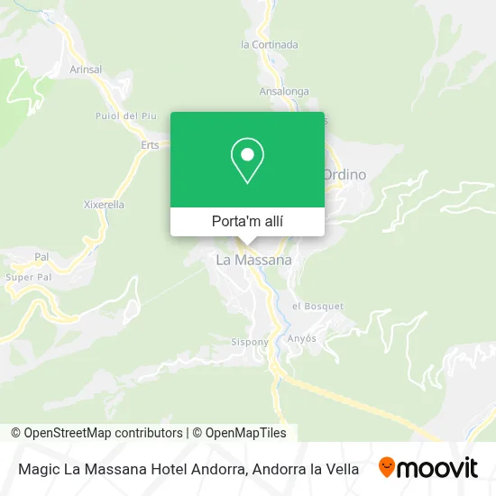 mapa Magic La Massana Hotel Andorra