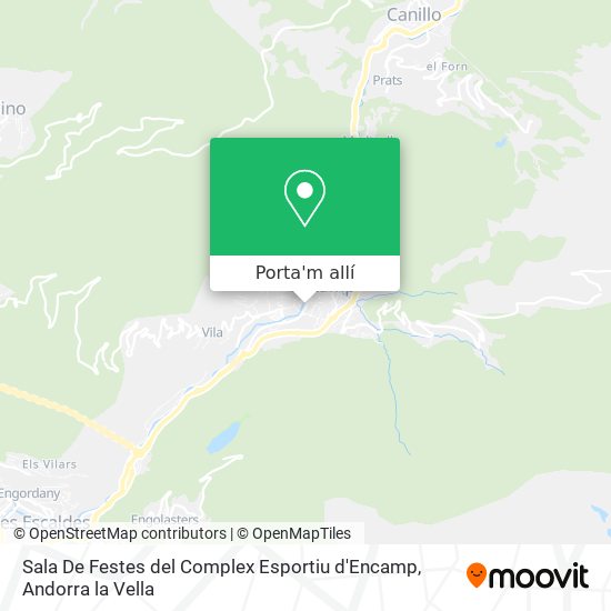 mapa Sala De Festes del Complex Esportiu d'Encamp