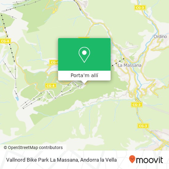mapa Vallnord Bike Park La Massana