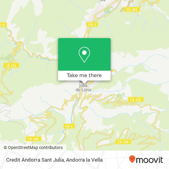 mapa Credit Andorra Sant Julia