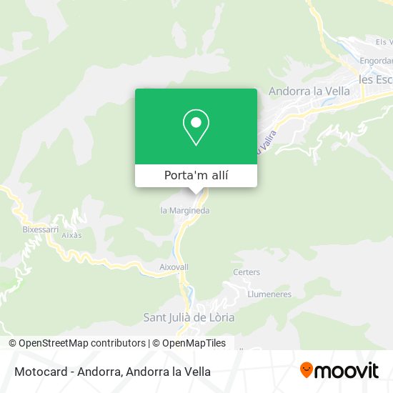 mapa Motocard - Andorra