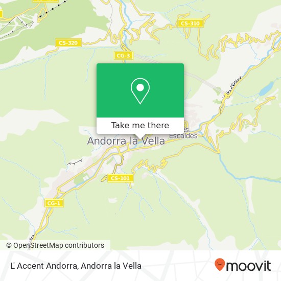 mapa L' Accent Andorra