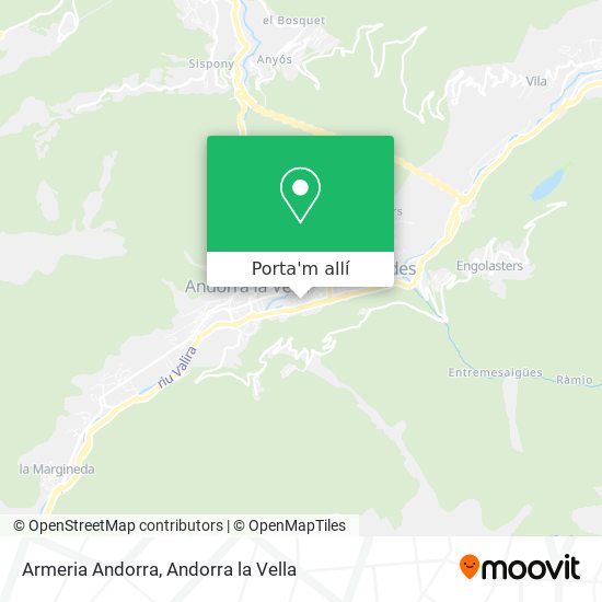 mapa Armeria Andorra
