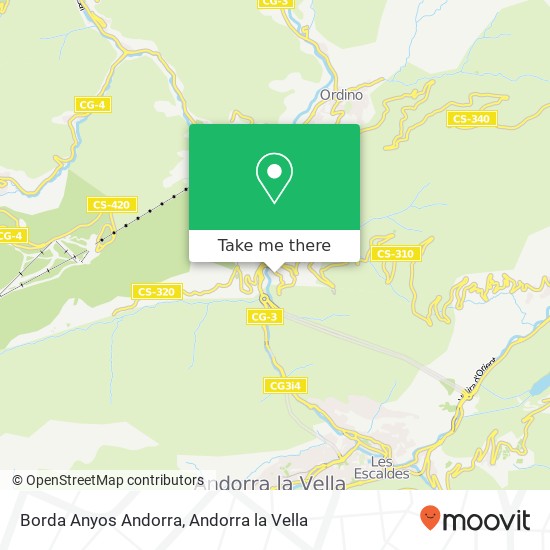 mapa Borda Anyos Andorra