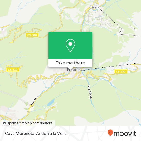 mapa Cava Moreneta