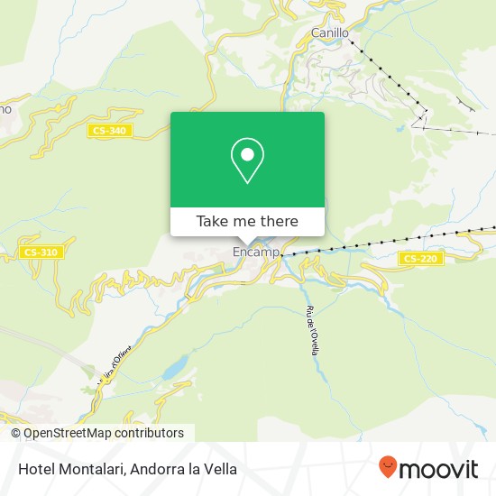mapa Hotel Montalari