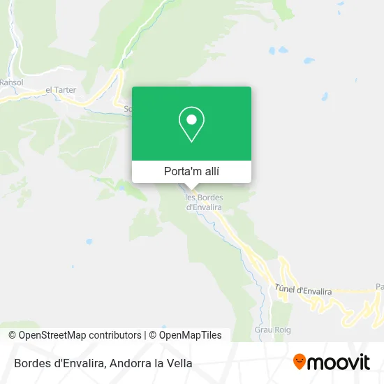 mapa Bordes d'Envalira