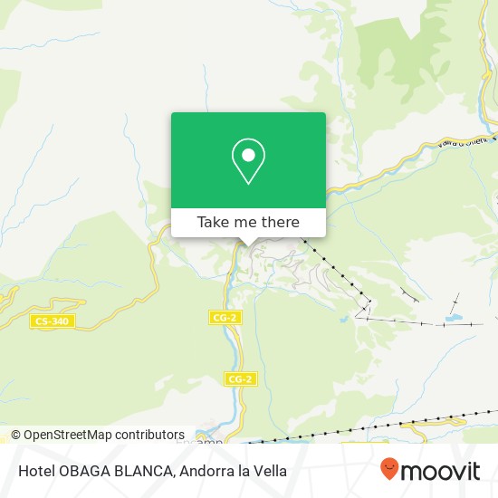 mapa Hotel OBAGA BLANCA