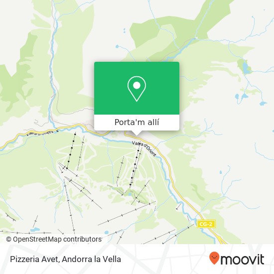 mapa Pizzeria Avet
