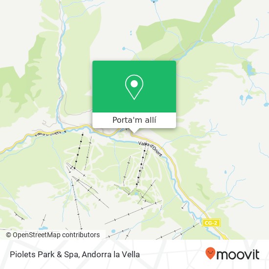 mapa Piolets Park & Spa