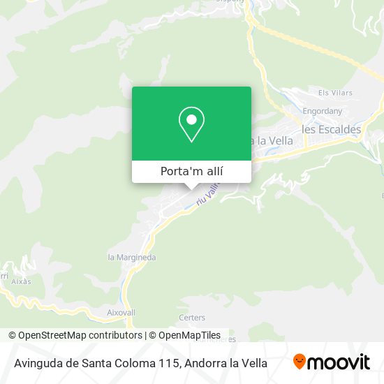 mapa Avinguda de Santa Coloma 115