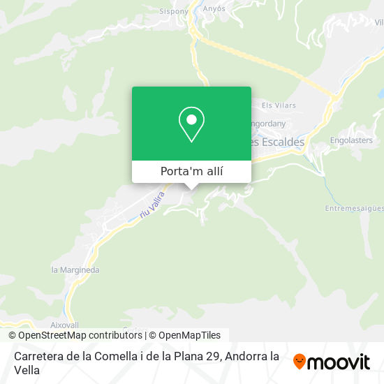 mapa Carretera de la Comella i de la Plana 29