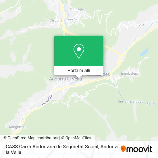 mapa CASS Caixa Andorrana de Seguretat Social