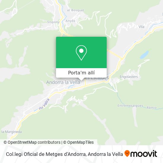 mapa Col.legi Oficial  de Metges d'Andorra