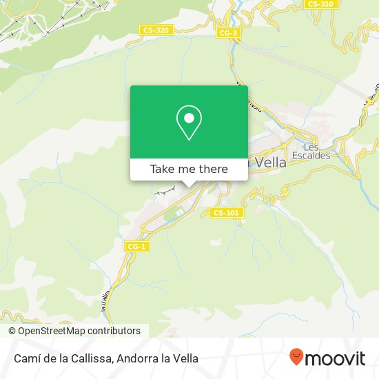 mapa Camí de la Callissa