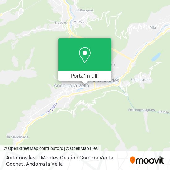 mapa Automoviles J.Montes Gestion Compra Venta Coches