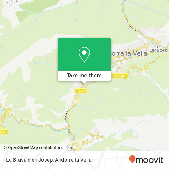 mapa La Brasa d'en Josep, Carrer Verge del Remei AD500 Andorra la Vella