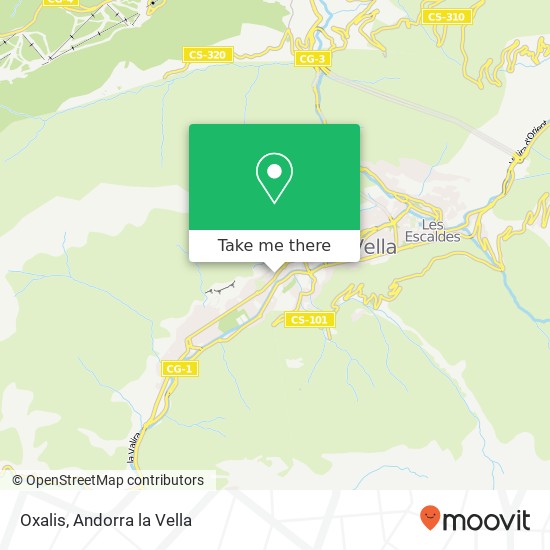 mapa Oxalis, Avinguda de Santa Coloma, 42 AD500 Andorra la Vella