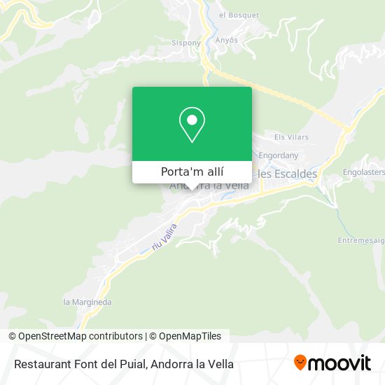 mapa Restaurant Font del Puial