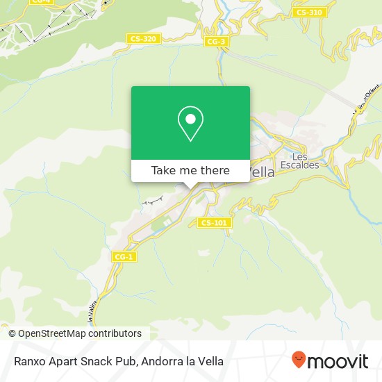 mapa Ranxo Apart Snack Pub, Avinguda de Santa Coloma, 38 AD500 Andorra la Vella