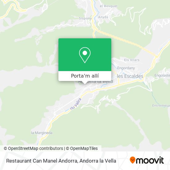mapa Restaurant Can Manel Andorra
